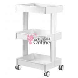 Ucenic pentru cosmetica din plastic cu 3 polite, model 084 alb, art ACP 123807